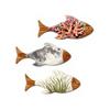 3Pcs Wooden Fish Wall Decoration, Coral Moon Seaweed Fish Hanging Ornament, Nautical Coastal Ocean Theme Wall Art for Bathroom, Living Room