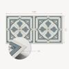 Aesthetic Vinyl Wall Covering with Print 100x50 cm Floral Pattern on Tiles