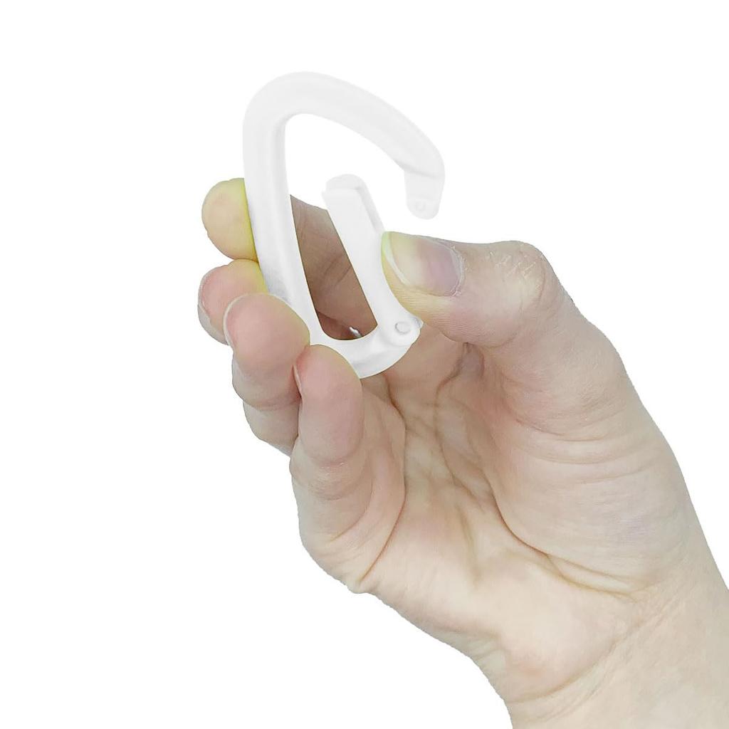 Compact Made In Set of 5 Small, Mini, Carabiners, Keychains, Lightweight, Rust-Resistant, Japan, BBC, YKK, (White)