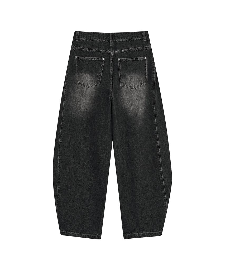 Depeugameoncheu Cat Blush Wide Pants [Black Denim]