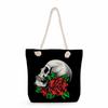 Skull print thick rope single-shoulder beach bag 7298 KTB