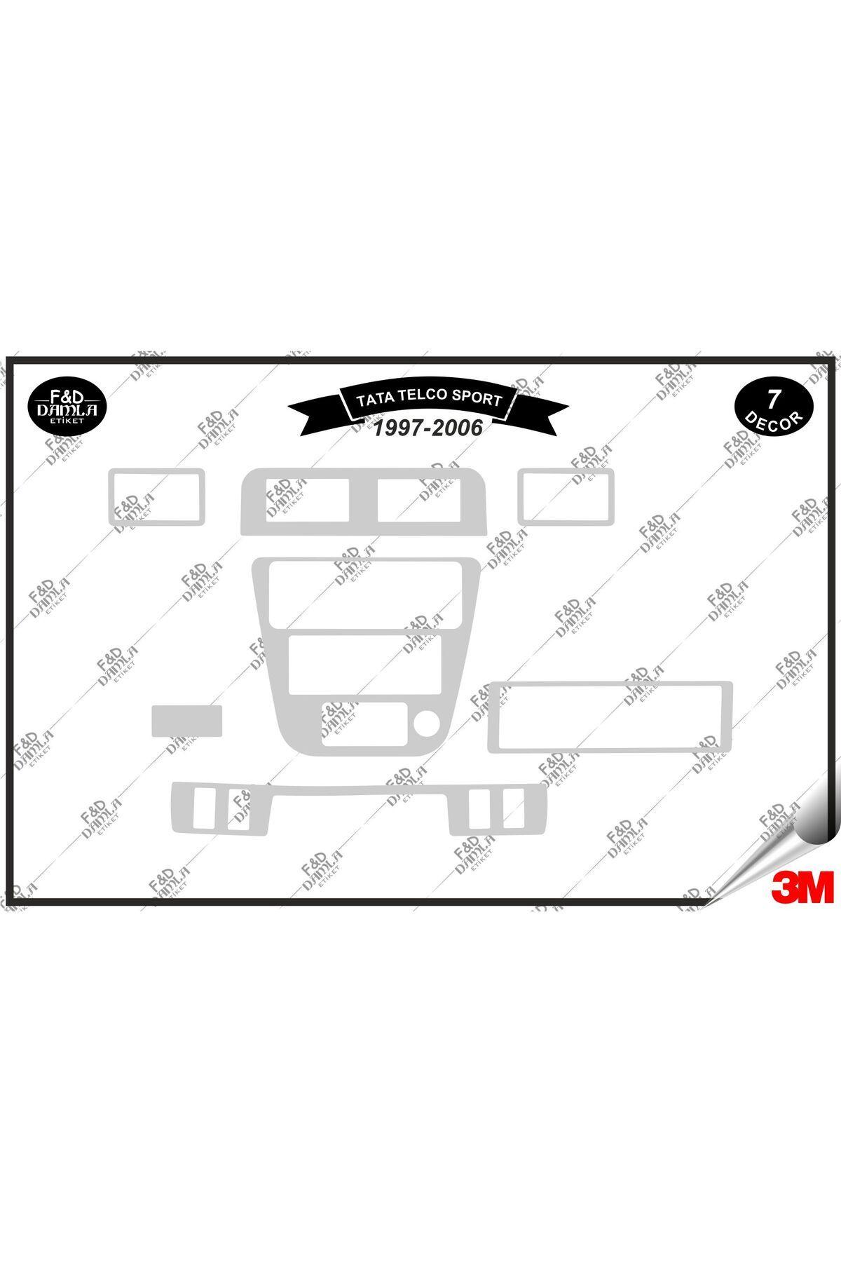 

Tata Telco Sport 1997-2006 Torpido Konsol Trim Göğüs Maun Kaplama Set 7 Parça Gümüş