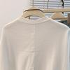 DIMANAF 2025 New T-Shirt Women printing Hoodies & Sweatshirts Loose Casual Basic O-Neck Autumn Tops Black Pullover