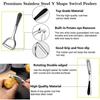 Potato Vegetable Peeler for Kitchen - Premium Stainless Steel Y Shape Swivel Peelers for Potato, Carrot, Fruit