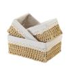 Rattan Woven Storage Basket for Cosmetics, Keys, Snacks, and Coffee Table Clutter - Perfect for Living Room or Entryway.
