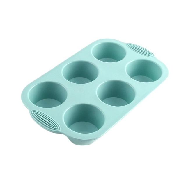

BEPAN 1PC 6 Grid Cake Silicone Baking Pan Chiffon Mousse Cake Mold Household Baking Tools Bread Baking Pan Kitchen Tools 12 inch