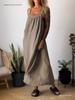 2026 Summer Casual Cotton Linen Strap Dress