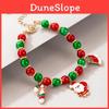 Weihnachtsglocke Perlenarmband mit Weihnachtsmann-Anhänger zum Verschenken für die Feiertage
