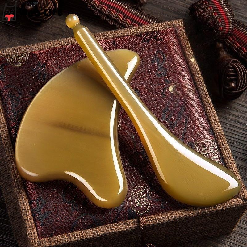 Natural Cow Horn Scraping Board Face Scraping Board Facial Beauty and Face Slimming Universal for The Whole Body