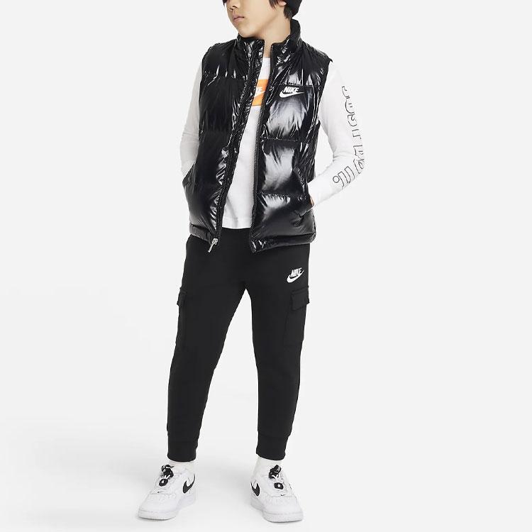 Nike Knitted Sports Pants With Logo Embroidery Kids bottoms Black FB9201-010