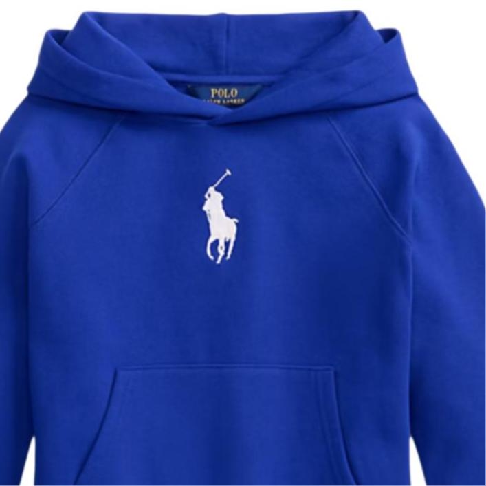 Polo Ralph Lauren Big Pony Hoodie With Kangaroo Pocket Embroidered Large Pony Logo Cotton Blend Fleece Hooded Raglan Long Sleeve 313A95936-003