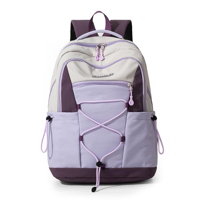 Schoolbag Mountain Dopamine Contrast Rope Backpack Couple Vitality Outdoor Hiking Anti-splashing Backpack