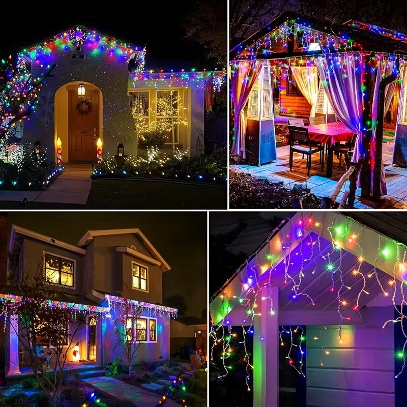 Solar-Powered Christmas LED String Lights for Outdoor Garden and Courtyard Decor