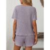 2025 Summer New Solid Color Pit Strip Pajamas Short Sleeve Home Wear Set