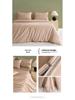Solid Color 60S Pure Cotton Reactive Print 4-Piece Long-Staple Cotton Bedding Set with Small Black Label