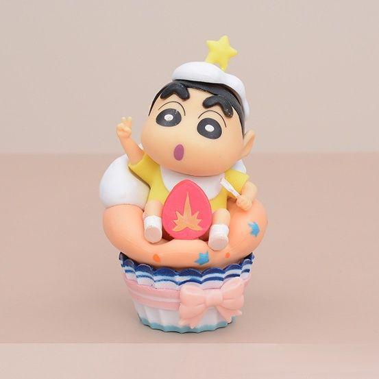 Crayon Shin-chan Snack Time Hand-painted Figure - Cake Decoration & Desk Ornament