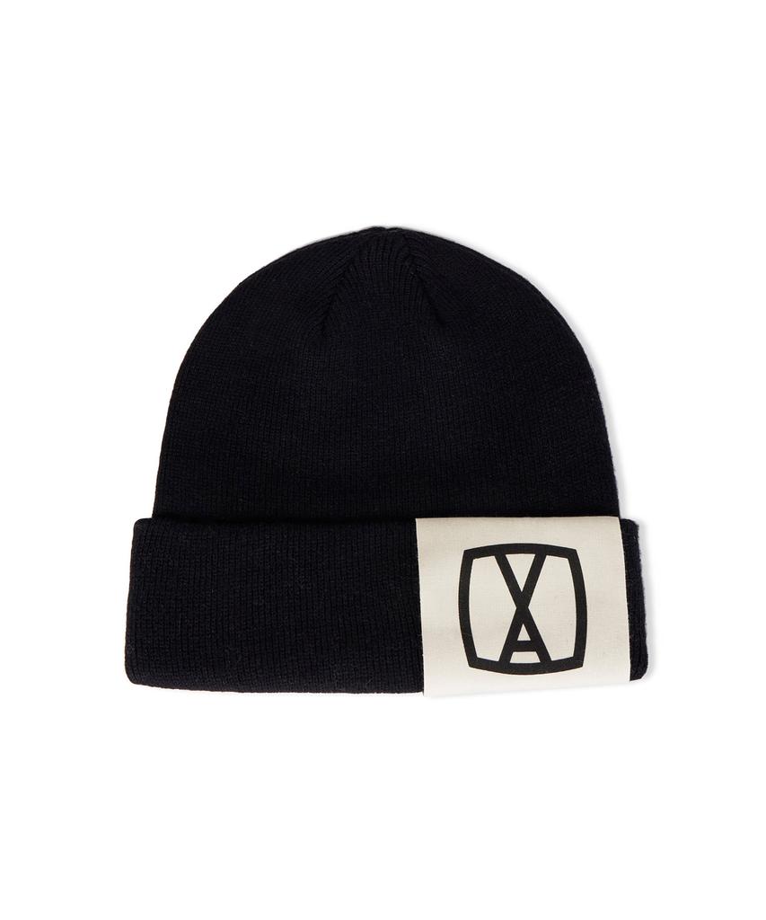 Bajal Va Square Big Label Beanie Black