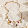Collier Ocean Star en acier inoxydable avec pendentif coquillage géométrique pour un style unisexe