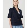 Cc Collect Half Sleeve Color Stitched Crop Jacket C262msf135