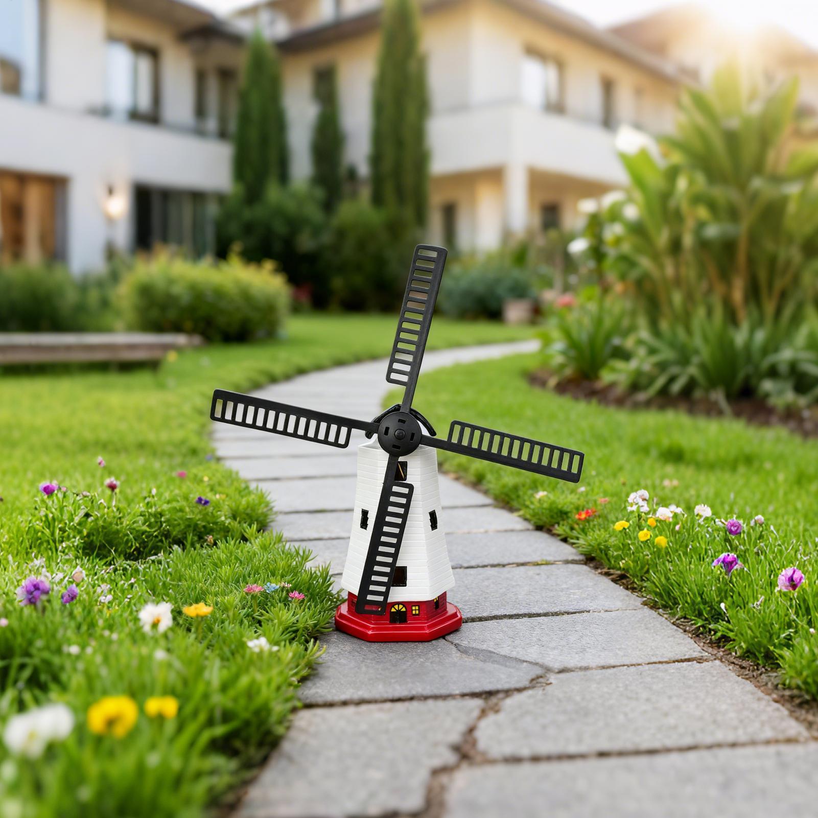 

Solar Light House Outdoor Decorative LED Wind Mill Figurine Solar Powered Lighted Windmill Statue For Garden Yard Backyard China Mainland