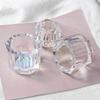 Luxurious Artificial Crystal Nail Brush Cleaner With Scratch Resistant Surfaces Crystal Glass Dish For Salon Use