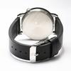 [Salvatore Marra] Men's Women's Watch Stainless Steel Black Silver Analog Quartz Dual Time Business Casual Leather Belt SSBK