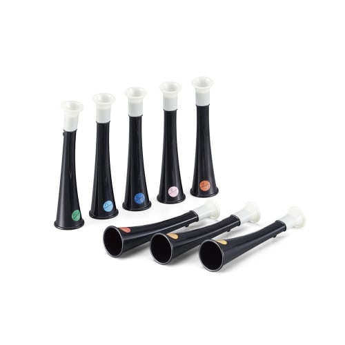 SUZUKI Choir Horn, 1 Octave, 8-Note Set, CH-8Wv2. This horn produces sound whether you blow or suck. The pitches for blowing and sucking are one octav