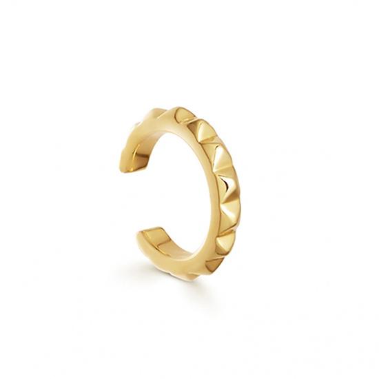 Plated 18K Gold C-Shaped Zircon No Ear Piercing Ear Clips Suit Minimalist Push Stack Ear Clips Popular Fashion Jewelry for Women