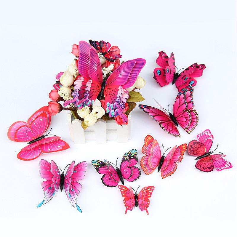 3D Double-Layer Butterflies Wall Décor & Refrigerator Magnets