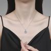 Real Platinum  Carat Moissanite Pendant Necklace Rotating Windmill Original Design  Color Moissanite Necklace
