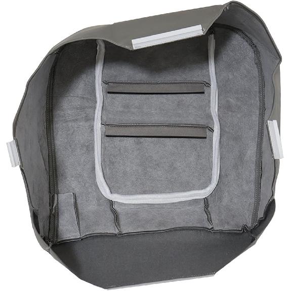 Priprilod Driver Side Bottom Perforated Microfiber Leather Replaement Seat Cover Gray Fit for Ford F250 F350 Lariat 2001