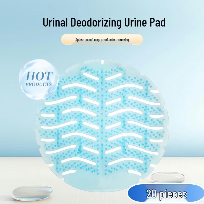 Urinal Deodorizer Screen with Anti-Splash Pad, Round (20-Pack)
