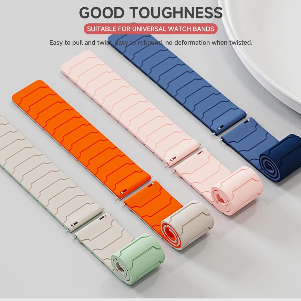 22mm 20mm Magnetic Band For Samsung Galaxy Watch 7 6 5 4 3 Silicone Loop Strap For Huawei Watch GT5/4/3Pro 46mm For Redmi Watch