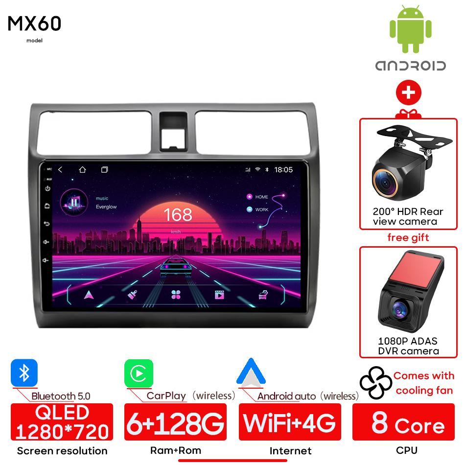 Pour Suzuki Swift 2003-2010 voiture Multimidia lecteur Navigation GPS Android Auto Radio voiture lecteur vidéo stéréo sans fil CarPlay