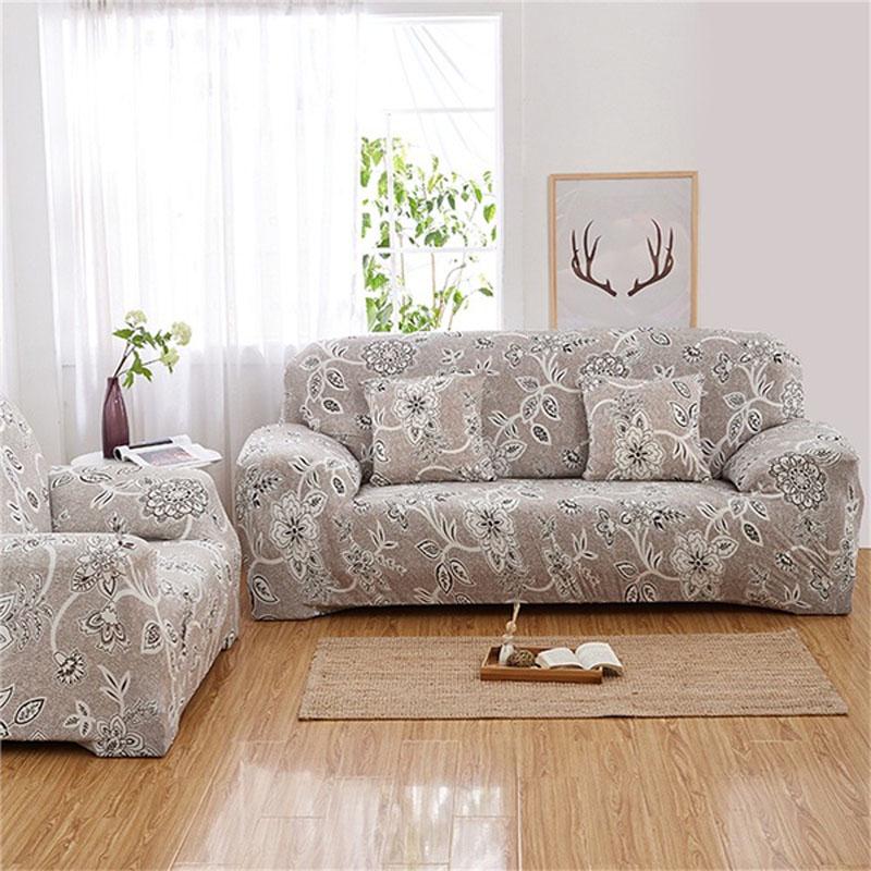 Buy Stretch Spandex Fabric Antiskid Sofa Cover with Big Elastic Flower