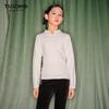 2025 New Chinese Style Girls' White Sweater - Thick Knit Base Layer for Autumn/Winter