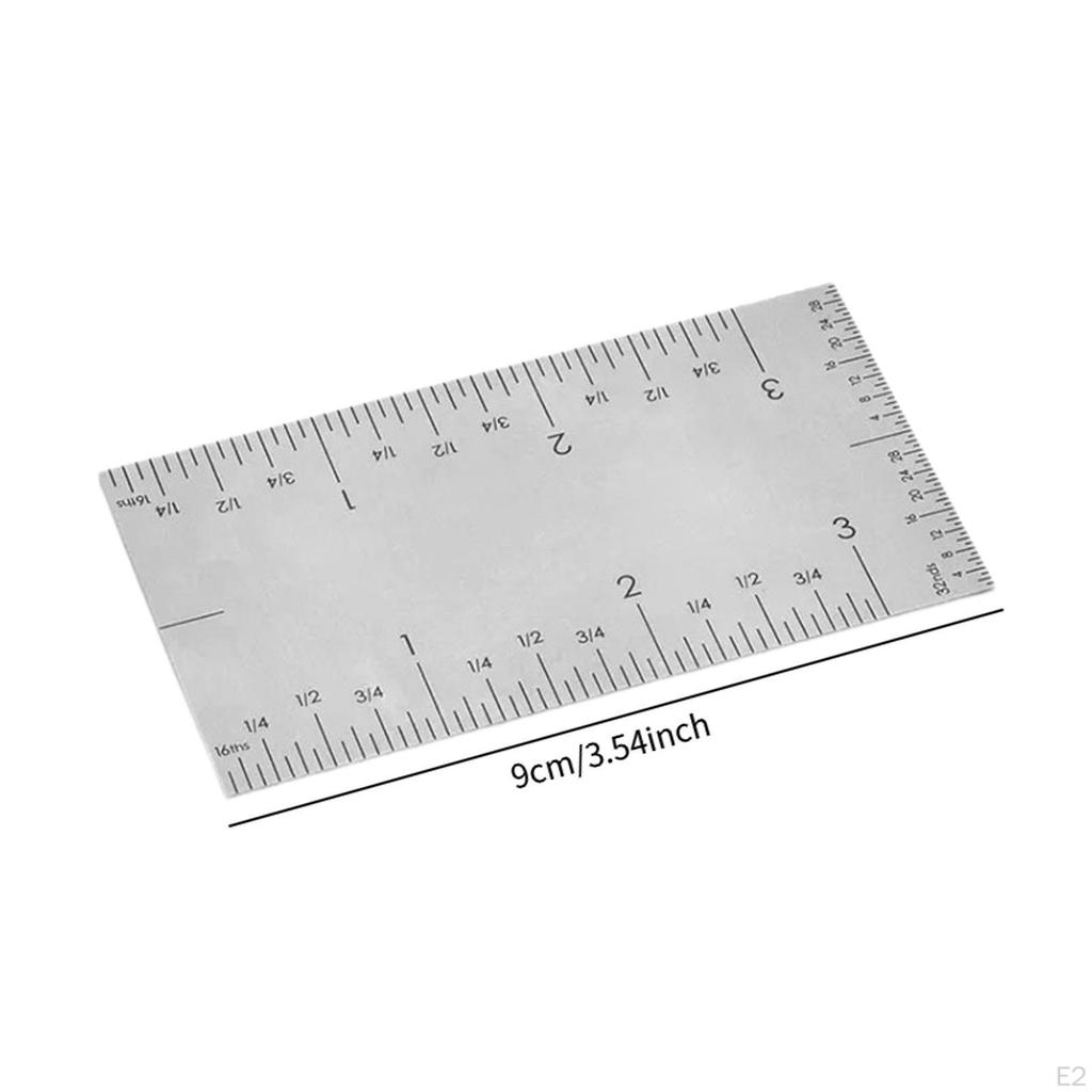 Square Edge Ruler, Pocket Rule,Multifunctional Measuring Tool,Woodworker Ruler for Carpenter,Corner