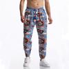 Pantaloni Casual da Uomo Estate Autunno Pantaloni con Stampa Farfalle Vestibilità Larga Vita Elastica con Coulisse Alla Moda e Comodi