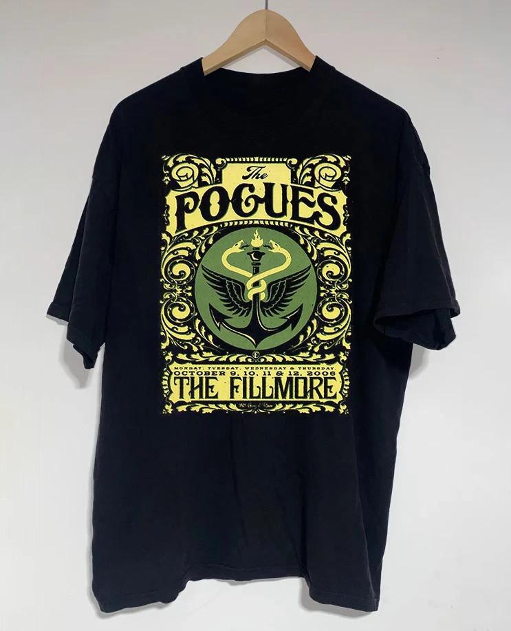 

Retro The Pogues Band Rock Tour T Shirt S-5XL Cotton Black TR571 Unisex T-Shirt M