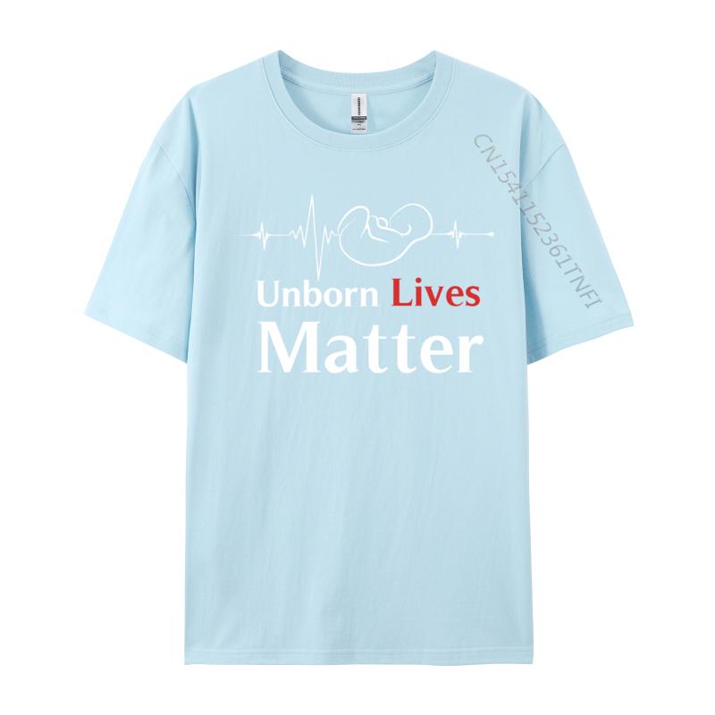 

Unborn Lives Matter Heart Beat Fetus Pro-Life Cute Trombone Gamer Heartbeat Funny Top T-Shirts Cotton Man Tees Funny Tee Shirt 4XL