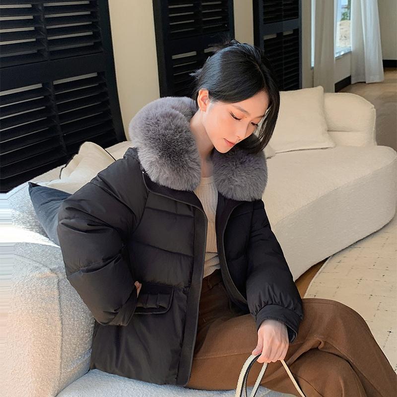 Autumn Winter Thicken Warm Parka Women Casual Sweety Solid Color Big Pocket Loose Jackets Outwear