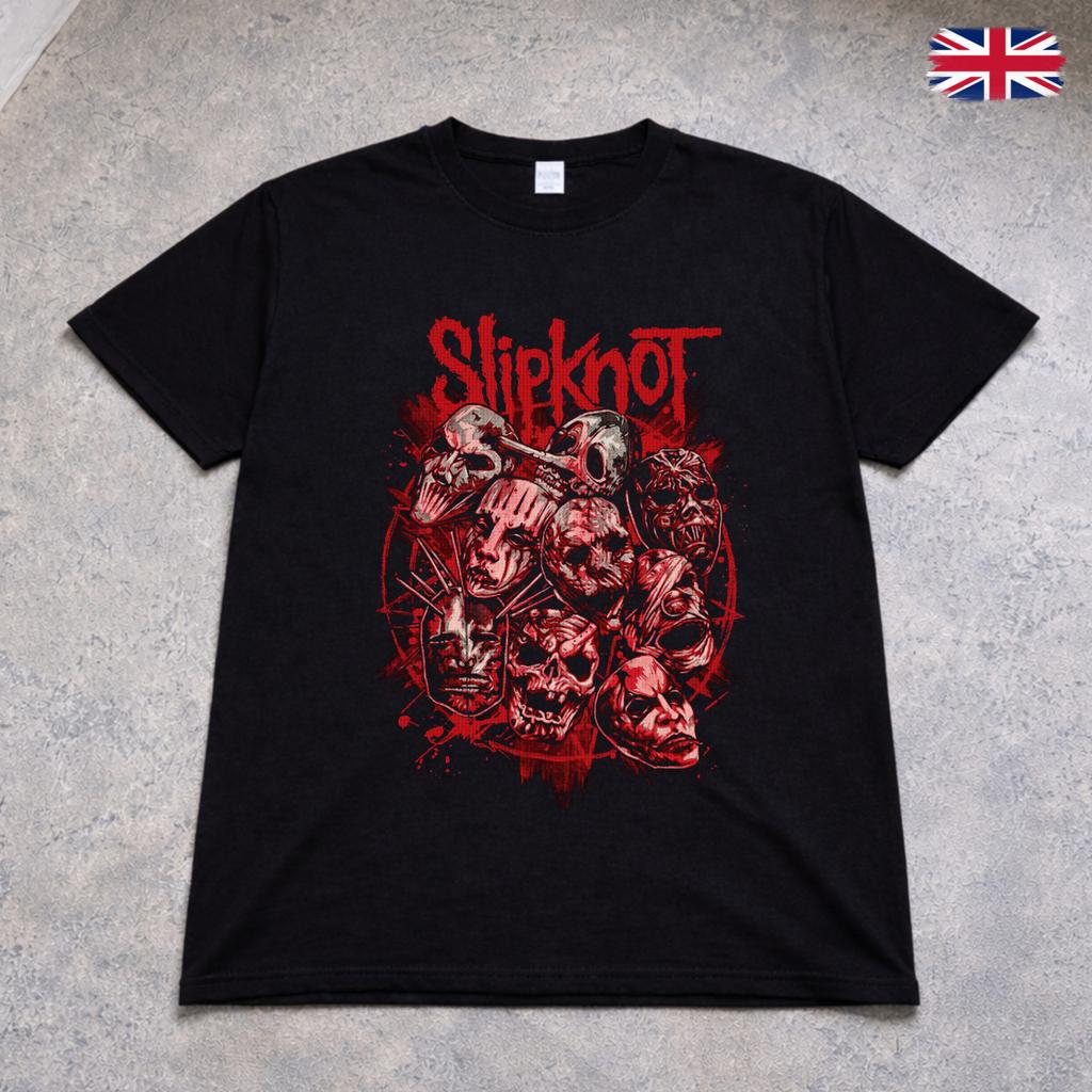 Slipknot T Shirt Skull Mask Heavy Metal Band Tee Horror Graphic Shirt