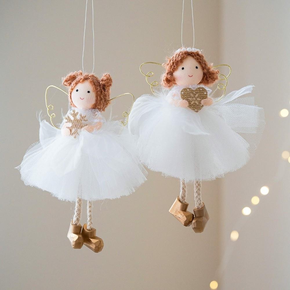 Hanging Christmas Angel Doll Gauze Skirt Xmas Tree Pendant Angel Girl Pendant  Christmas Decor