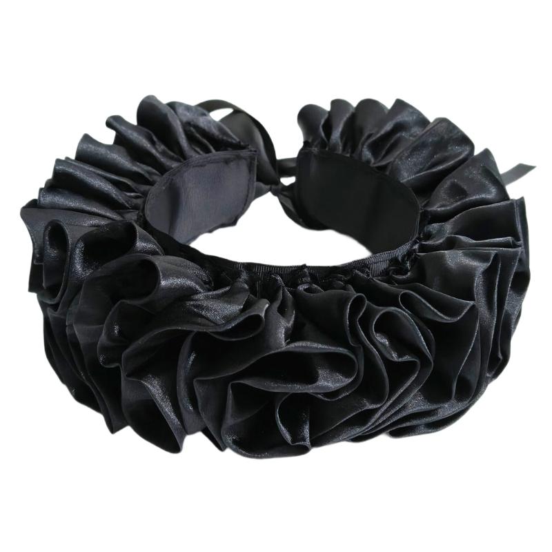 Renesansowa Kryza Kołnierz Fałszywy Satyny Regulowany Pasek Szal Klaun Choker Do Kostiumów Elżbietańskich Wiktoriańskich Gotyckich