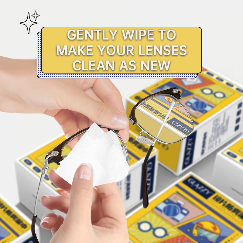 100pcs or10pcs-Count Disposable Glasses Cleaning Wipes, for Glasses, Screens, and Lenses