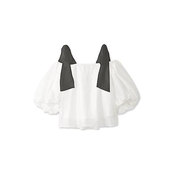 [Sneider] Off-shoulder ribbon blouse SWFB232080 Women s