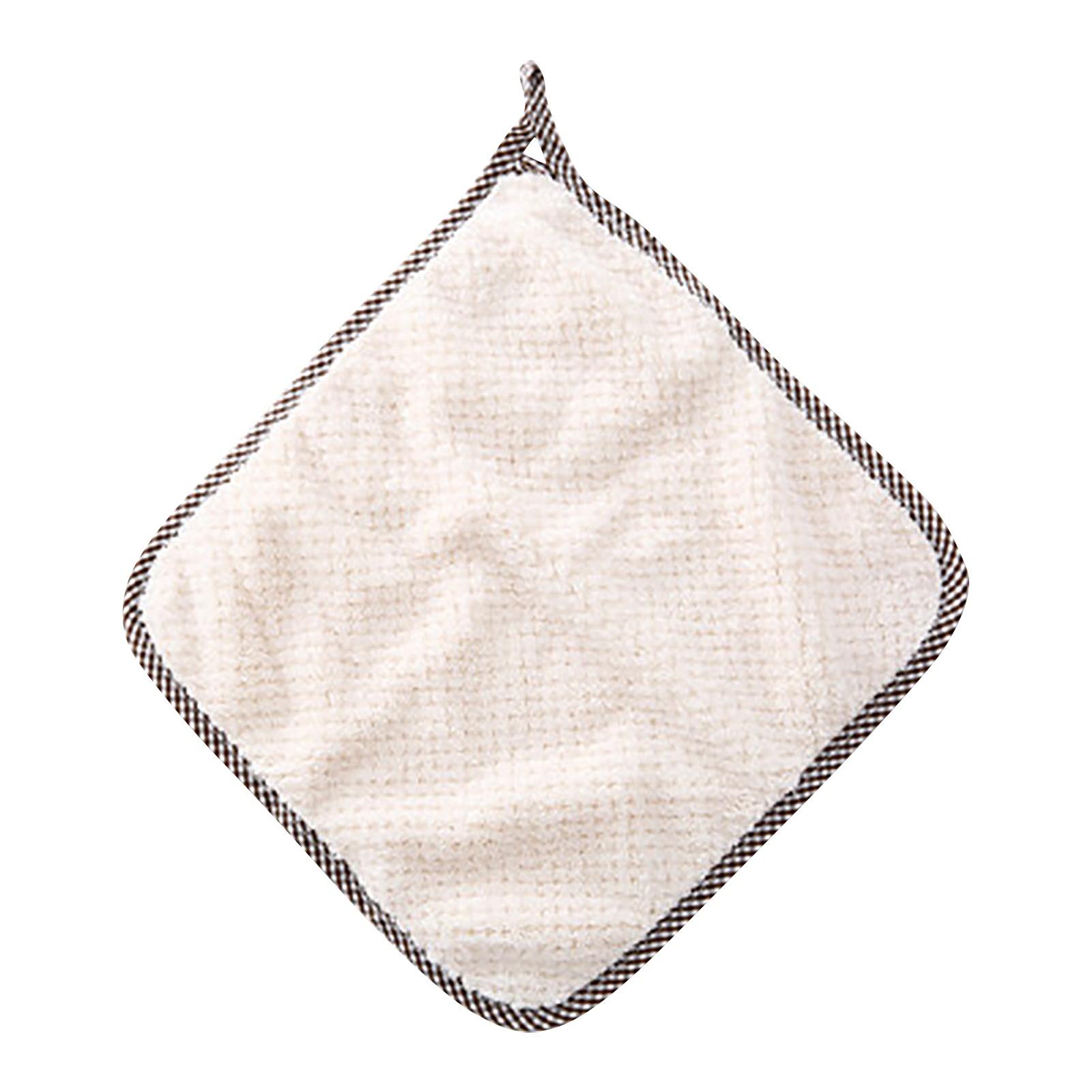Dish Towels Absorbent Coral Velvet Dishtowels Nonstick Oil Washable Dish Cloth белый