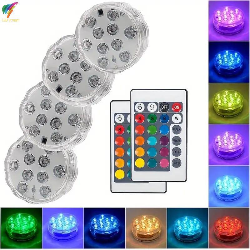 Waterproof RGB Remote LED Pool & Aquarium Light - Inflatable & Hookah Compatible