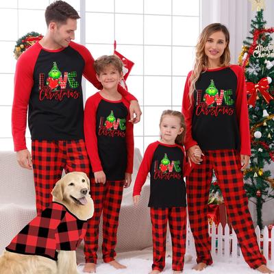 Christmas Prints Family Matching Long Sleeve Tops+Pants Set Family Matching Sets