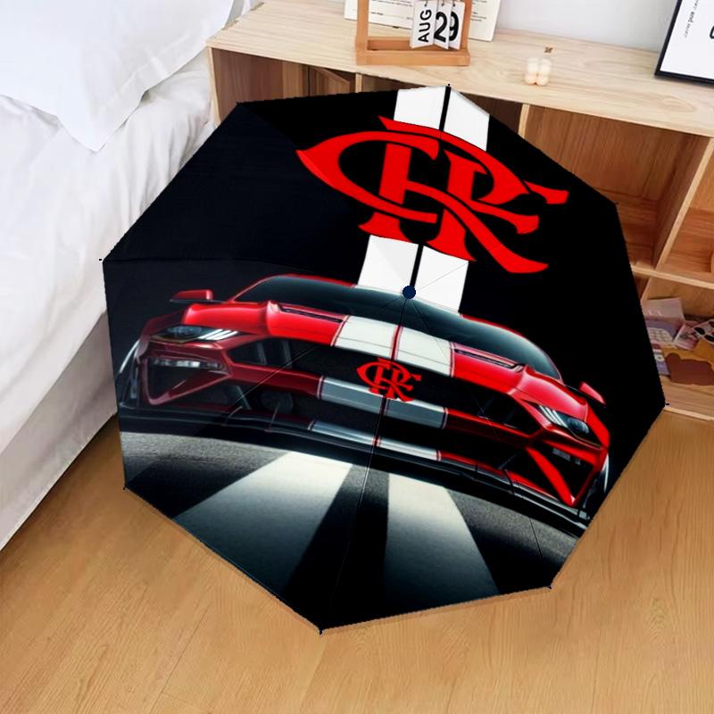 1PC Flumi-nense Mandala Pattern Printed Umbrella Folding umbrella, automatic umbrella 8-Frame for Travel, camping Fan gifts Christmas Gifts
